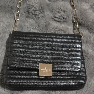 Kate Spade Metallic Black Crossbody Bag